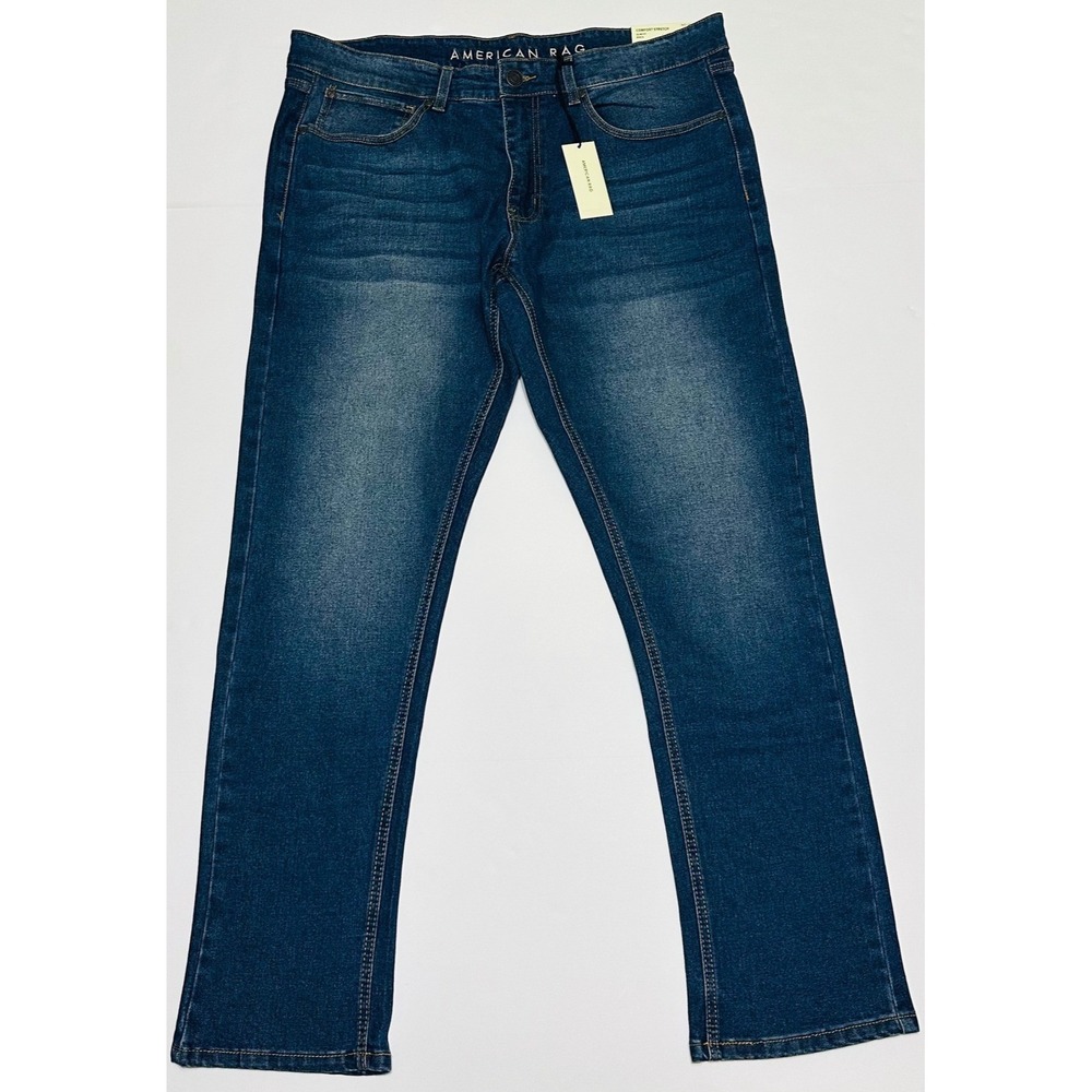 American Rag Slim Fit Mens 36x32 Blue Birch Comfort Stretch Denim Jeans NEW